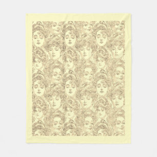 Couverture Polaire Gibson filles Victorian femme motif crème or