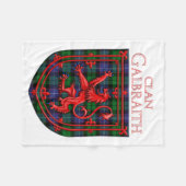Couverture Polaire Gibson Tartan Scottish Plaid Lion Rampant (Devant (Horizontal))