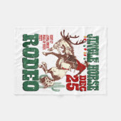 Couverture Polaire Giddy Up Jingle Horse Santa Cowboy Western Christm (Devant (Horizontal))