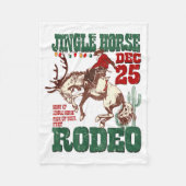 Couverture Polaire Giddy Up Jingle Horse Santa Cowboy Western Christm (Devant)
