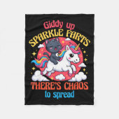 Couverture Polaire Giddy Up Sparkle Farts There's Chaos To Spread Cut (Devant)