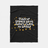 Couverture Polaire Giddy Up Sparkle Farts There's Chaos To Spread Fun (Devant)