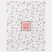 Couverture Polaire Gift for Wife Personalized Valentine Heart Blanket (Devant)