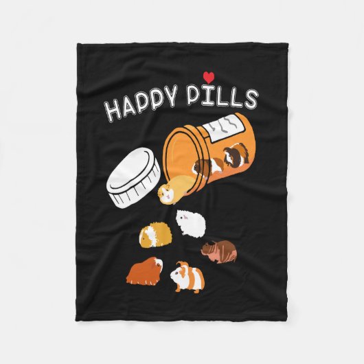 Couverture Polaire Gig Guinéen| Happy Pills Guinea Pig (Devant)