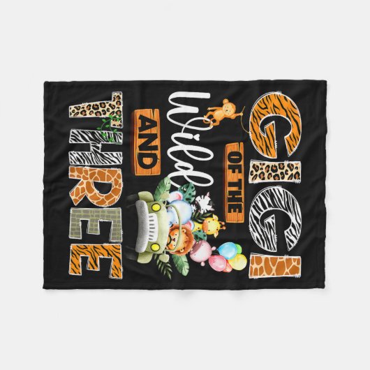 Couverture Polaire Gigi Of The Wild And Three 3rd Birthday Boy Safari (Devant (Horizontal))