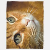 Couverture Polaire Gingembre adorable Tabby Chat Poster Portrait anim (Devant)