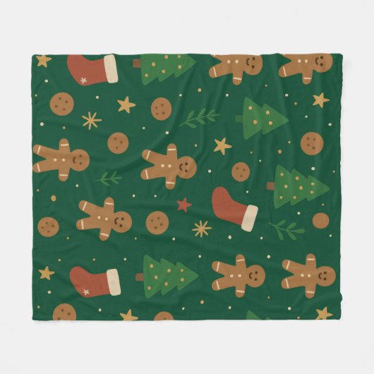 Couverture Polaire Gingerbread Christmas Fun (Devant (Horizontal))