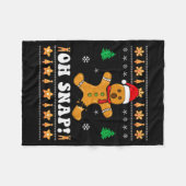 Couverture Polaire Gingerbread Christmas Oh Snap! Xmas Baking Baker H (Devant (Horizontal))