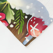 Couverture Polaire Gingerbread Family Snowy Christmas Scene (Coin)