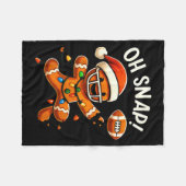 Couverture Polaire Gingerbread Football Oh Snap Christmas Lights Desi (Devant (Horizontal))
