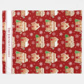 Couverture Polaire Gingerbread House Christmas (Devant (Horizontal))