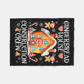 Couverture Polaire Gingerbread House Construction Crew Baking Christm (Devant (Horizontal))
