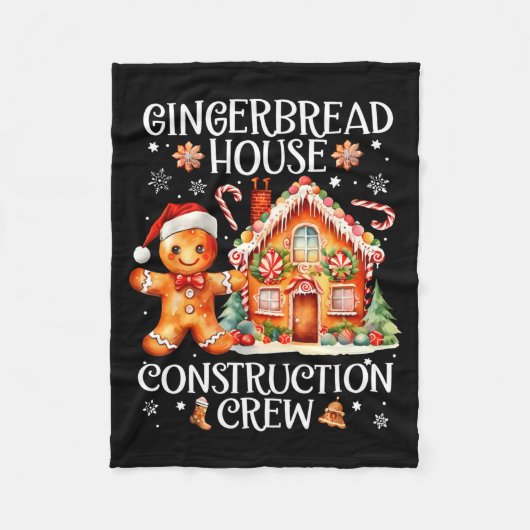 Couverture Polaire Gingerbread House Construction Crew Cookie Baking (Devant)