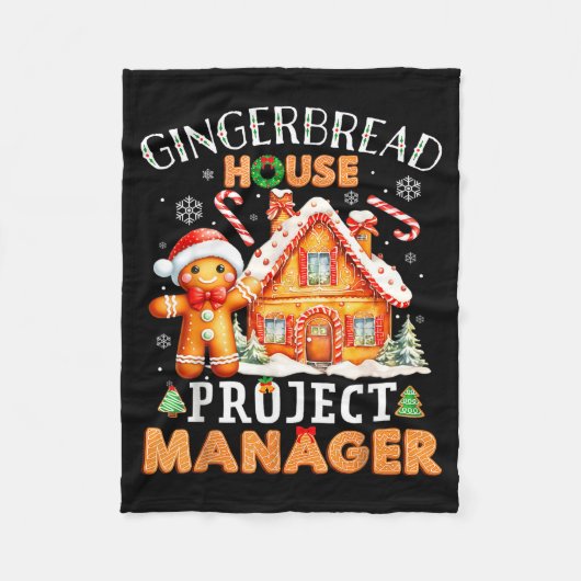 Couverture Polaire Gingerbread House Project Manager Decorating Bakin (Devant)