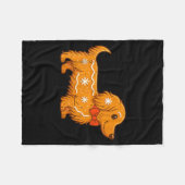 Couverture Polaire Gingerbread Long Hair Dachshund Christmas Pajama T (Devant (Horizontal))