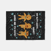 Couverture Polaire Gingerbread Man Cookie My Butt Hurts Funny Christm (Devant (Horizontal))