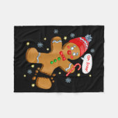 Couverture Polaire Gingerbread Man Cookie Ugly Sweater Oh Snap Christ (Devant (Horizontal))