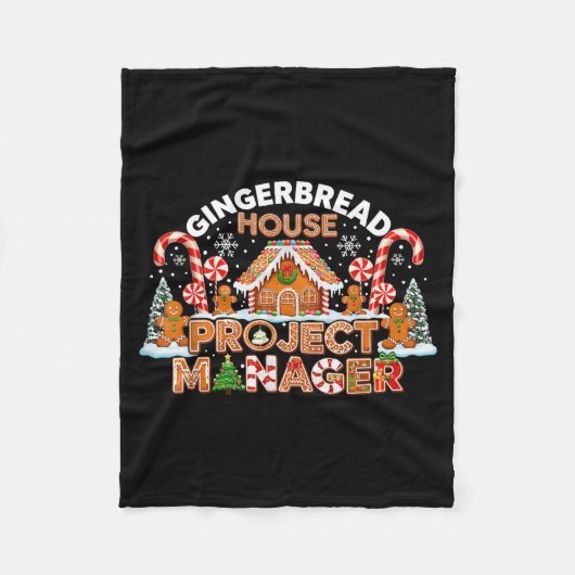 Couverture Polaire Gingerbread Man Costume, Gingerbread House Project (Devant)