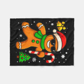 Couverture Polaire Gingerbread Man Funny Christmas Cookie Costume Bak (Devant (Horizontal))