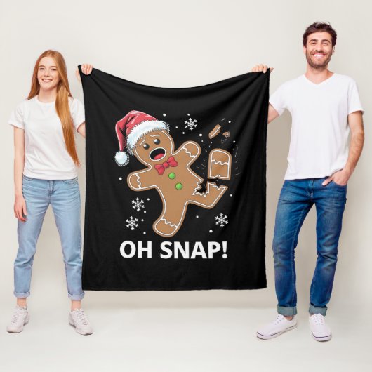 Couverture Polaire Gingerbread Man Oh Snap Christmas Funny Cookie (En situation)