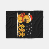 Couverture Polaire Gingerbread Monster Chase Funny Christmas Cookie X (Devant (Horizontal))