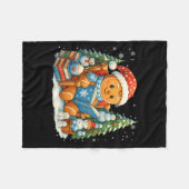 Couverture Polaire Gingerbread Reading Book Lovers Christmas Bookworm (Devant (Horizontal))