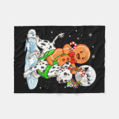 Couverture Polaire Gingerbread Ridding Dalmatian Reindeer Christmas B (Devant (Horizontal))
