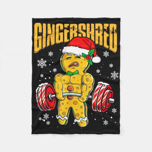 Couverture Polaire Gingersher Funny Gingerbread Homme Gym Bodybuildin (Devant)