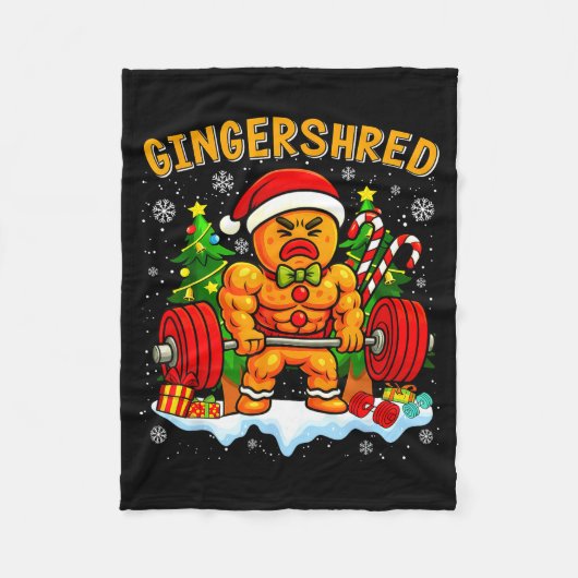 Couverture Polaire Gingershred Funny Gingerbread Man Gym Bodybuilding (Devant)