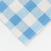 Couverture Polaire Gingham Bleu Bébé (Coin)