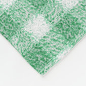 Couverture Polaire Gingham vert menthe à l'eau  (Coin)