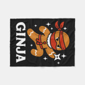 Couverture Polaire Ginjas Gingerbread Ninja Funny Christmas Cookie Bo (Devant (Horizontal))