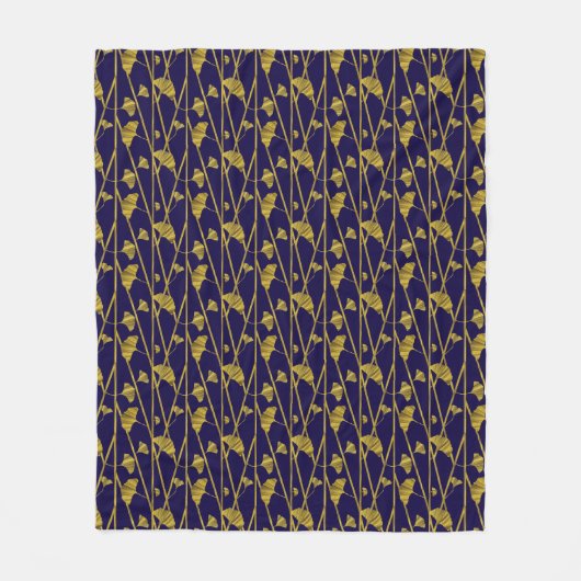 Couverture Polaire ginkgo doré (Devant)