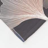 Couverture Polaire Ginkgo feuilles : élégant motif naturel. (Coin)