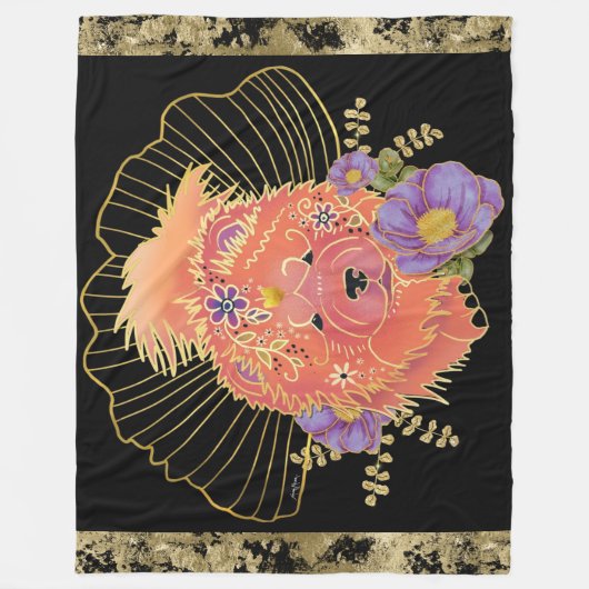 Couverture Polaire GINKGO SPIRIT Chow (Devant)