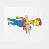 Couverture Polaire Girafe as Carpenter with Wood (Devant (Horizontal))
