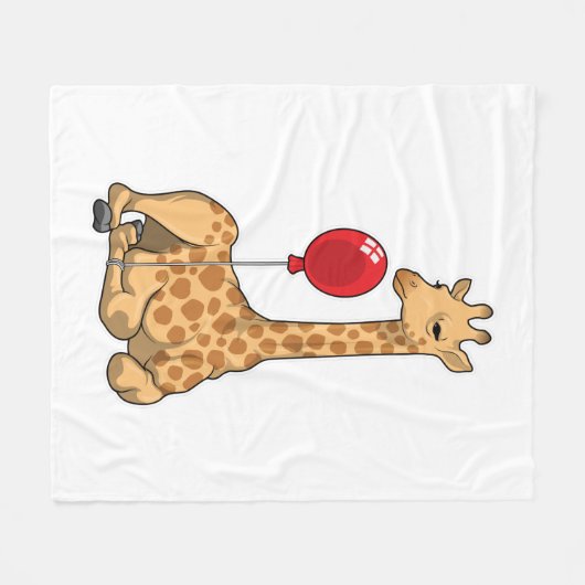 Couverture Polaire Girafe balloon (Devant (Horizontal))