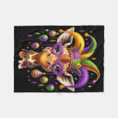 Couverture Polaire Girafe de Mardi Gras  (Devant (Horizontal))
