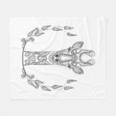 Couverture Polaire Girafe inspirée (Devant (Horizontal))