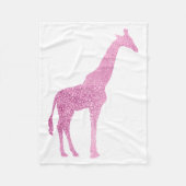 Couverture Polaire Girafe rose (Devant)