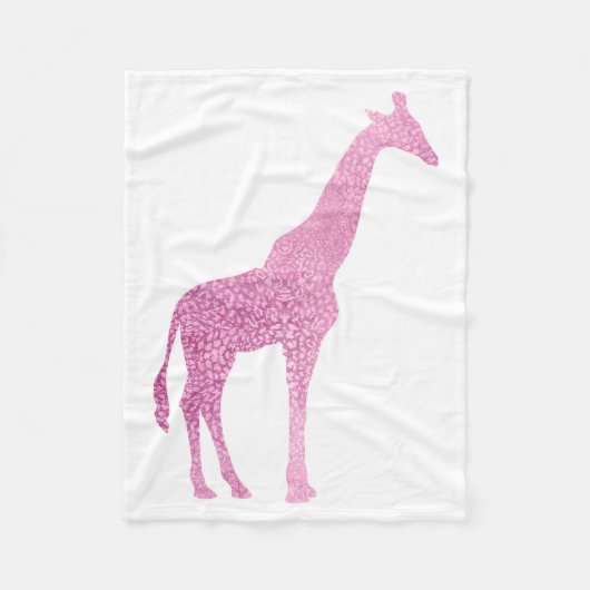 Couverture Polaire Girafe rose (Devant)