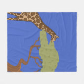 Couverture Polaire Giraffe, Acacia (Devant (Horizontal))