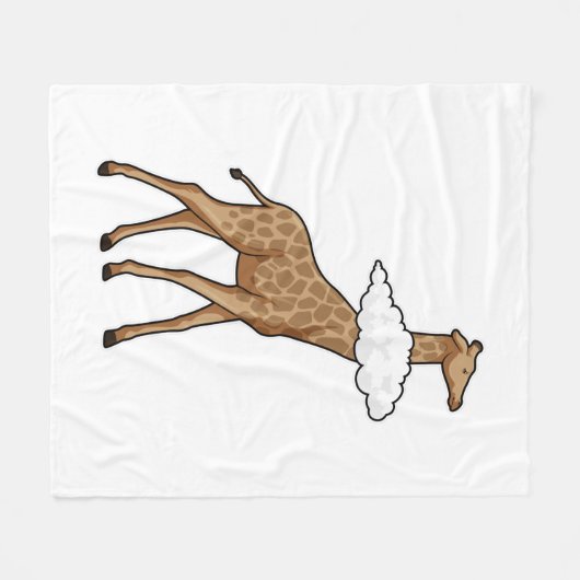 Couverture Polaire Giraffe avec nuage (Devant (Horizontal))