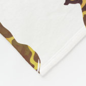 Couverture Polaire Giraffe Brown et jaune Silhouette (Coin)