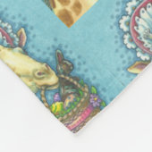 COUVERTURE POLAIRE GIRAFFE DE BONNET DE PÂQUES, PRINTEMPS, FLEECE BLA (Coin)