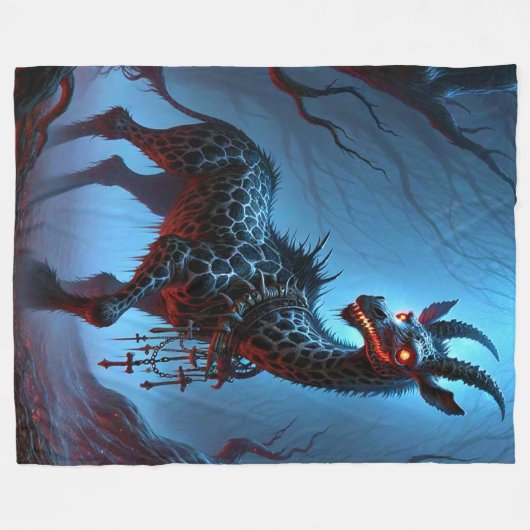 Couverture Polaire Giraffe déplaisante (Devant (Horizontal))