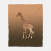 Couverture Polaire Giraffe géométrique moderne, cuivre et Brown (Devant)