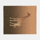 Couverture Polaire Giraffe géométrique moderne, cuivre et Brown (Devant (Horizontal))