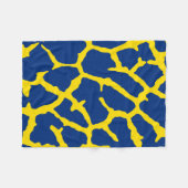 Couverture Polaire Giraffe Imprimé Marine Jaune (Devant (Horizontal))