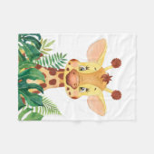 Couverture Polaire Giraffe Lover Cute Baby Giraffe (Devant (Horizontal))